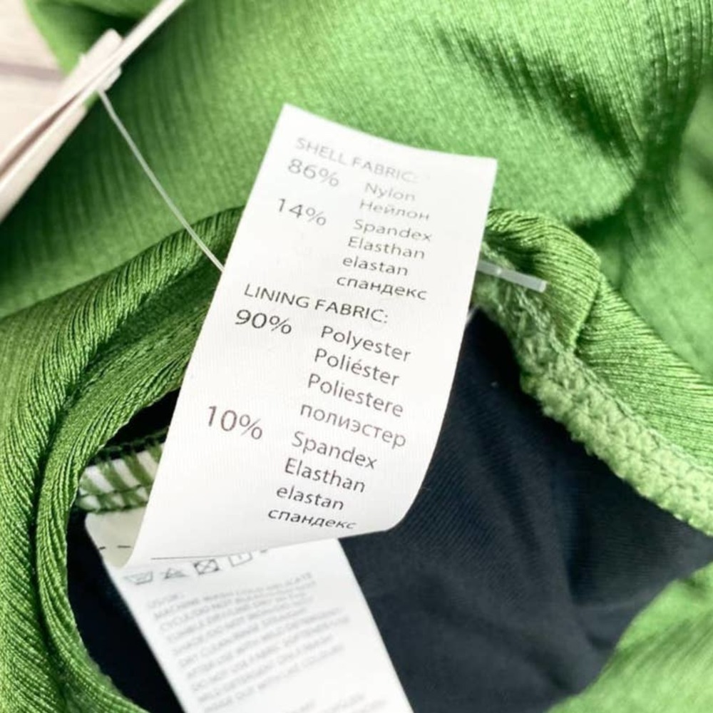 NEW Halcurt One-shoulder Side Cut Out Green One Piece Swimwear Bathing Suit  XL - Picture 5 of 6